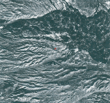 Aerial photo of Walker's F104N crash site @ N35.0806 W117.0580