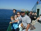 Sara, Brittany, Erin, Dot, David, Deb, and Melissa riding the ferry from Whidbey Island to the San Juan Islands. Dan, our son-in-law, was taking the photo